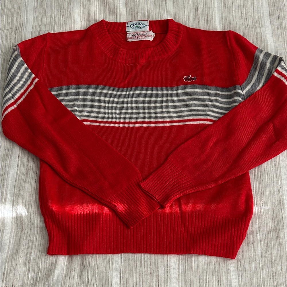 Red and Gray Kids Sweater